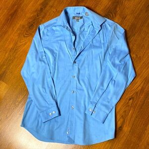 𝅺🌷 Kenneth Cole🌷 100% Cotton Mens Vibrant Sky Blue Dress Shirt